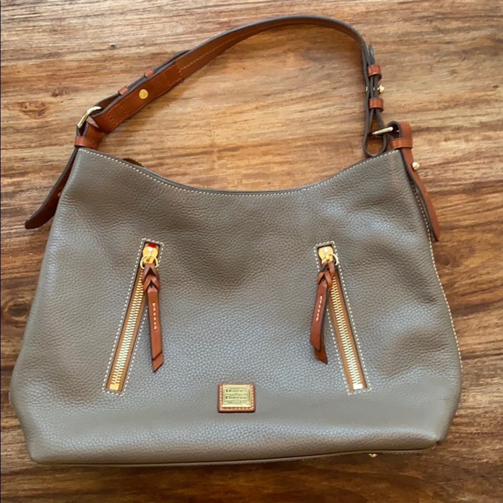 Dooney & Burke Grey Leather Purse